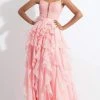 Formal Gowns Rachel Allan - 6092 Ruffled V-neck A-line Dress 1 Formal Gowns Rachel Allan - 6092 Ruffled V-neck A-line Dress