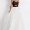 Formal Gowns Rachel Allan - 6096 Two-Piece Cutout Bodice Lace Gown 1 Formal Gowns Rachel Allan - 6096 Two-Piece Cutout Bodice Lace Gown