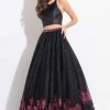 Rachel Allan - 6099 Two Piece Floral Embroidered Gown 1 Rachel Allan - 6099 Two Piece Floral Embroidered Gown
