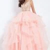 Formal Gowns Rachel Allan - 6101 Beaded V-neck Ruffled Tulle Ballgown 2 Formal Gowns Rachel Allan - 6101 Beaded V-neck Ruffled Tulle Ballgown