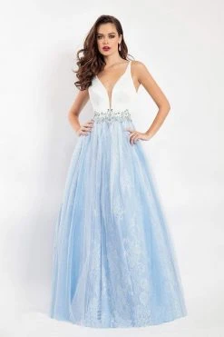 Formal Gowns Rachel Allan - 6114 Plunging Sweetheart Ornate Tulle Gown