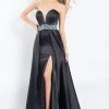Formal Gowns Rachel Allan - 6115 Plunging Sweetheart Appliqued Overlay Gown