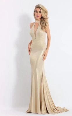 Formal Gowns Rachel Allan - 6121 Fitted High Neck Gown