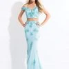 Rachel Allan - 6124 Two Piece Beaded Sheath Dress Formal Gowns