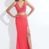 Rachel Allan - 6132 Floral Strappy V-Neck Gown Formal Gowns 2 Rachel Allan - 6132 Floral Strappy V-Neck Gown Formal Gowns