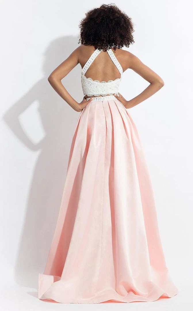 Formal Gowns Rachel Allan - 6146 Two Piece Lace/Matte Satin Romper 6 Formal Gowns Rachel Allan - 6146 Two Piece Lace/Matte Satin Romper