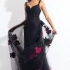 Rachel Allan - 6168 Lace/Tulle V-neck Sheath Dress Formal Gowns 2 Rachel Allan - 6168 Lace/Tulle V-neck Sheath Dress Formal Gowns