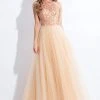 Rachel Allan - 6178 Beaded High Neck Tulle Gown 1 Rachel Allan - 6178 Beaded High Neck Tulle Gown