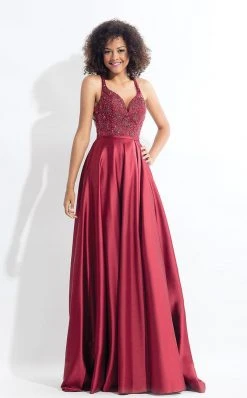 Formal Gowns Rachel Allan - 6180 Beaded Sweetheart Satin Gown