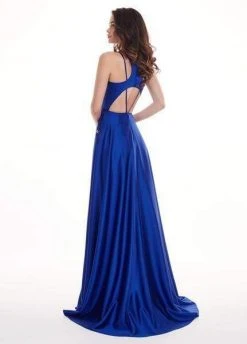 Rachel Allan - 6405 Halter Neck And Shorts With Overlay Prom Dress
