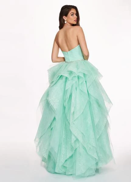 Formal Gowns Rachel Allan - 6406 2-Piece Style Lace And Tulle High-Low Gown 10 Formal Gowns Rachel Allan - 6406 2-Piece Style Lace And Tulle High-Low Gown