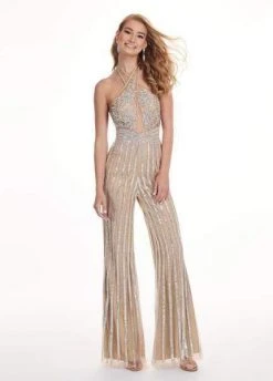 Plus Size Dresses Rachel Allan - 6415 Crystal Beaded Halter Jumpsuit 21 Plus Size Dresses Rachel Allan - 6415 Crystal Beaded Halter Jumpsuit