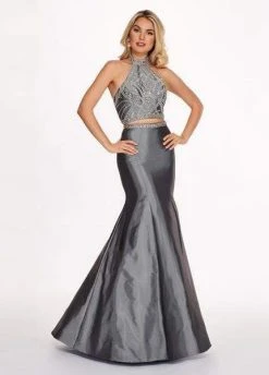 Rachel Allan - 6418 Two-Piece Crystal Bodice Trumpet Gown Formal Gowns