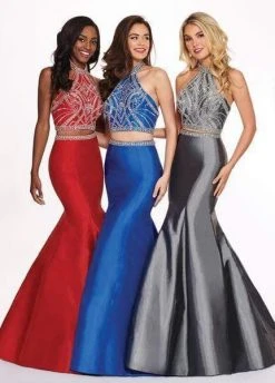 Rachel Allan - 6418 Two-Piece Crystal Bodice Trumpet Gown Formal Gowns 21 Rachel Allan - 6418 Two-Piece Crystal Bodice Trumpet Gown Formal Gowns