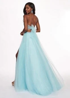 Formal Gowns Rachel Allan - 6437 Two Piece Embroidered Lace Halter A-line Dress