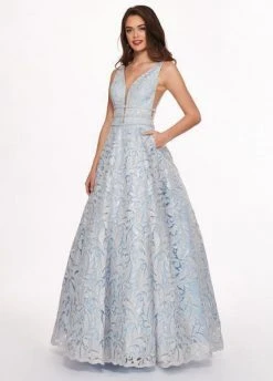 Rachel Allan - 6443 Sequined Embroidered Lace A-Line Gown