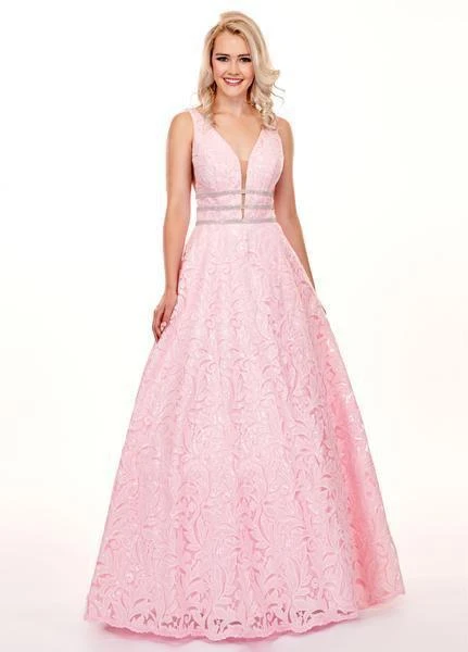 Rachel Allan - 6443 Sequined Embroidered Lace A-Line Gown 9 Rachel Allan - 6443 Sequined Embroidered Lace A-Line Gown