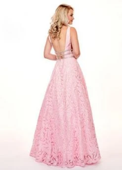 Rachel Allan - 6443 Sequined Embroidered Lace A-Line Gown 18 Rachel Allan - 6443 Sequined Embroidered Lace A-Line Gown