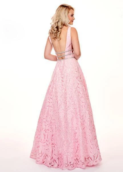 Rachel Allan - 6443 Sequined Embroidered Lace A-Line Gown 10 Rachel Allan - 6443 Sequined Embroidered Lace A-Line Gown