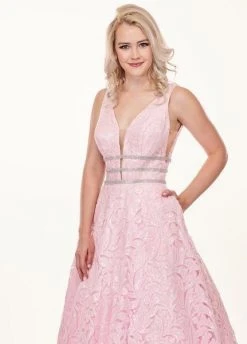 Rachel Allan - 6443 Sequined Embroidered Lace A-Line Gown 19 Rachel Allan - 6443 Sequined Embroidered Lace A-Line Gown