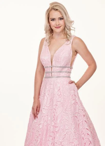 Rachel Allan - 6443 Sequined Embroidered Lace A-Line Gown 11 Rachel Allan - 6443 Sequined Embroidered Lace A-Line Gown