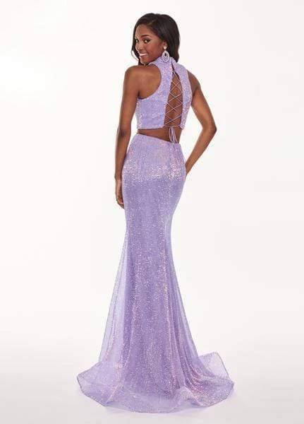 Formal Gowns Rachel Allan - 6450 Two Piece Sequined High Halter Trumpet Dress 5 Formal Gowns Rachel Allan - 6450 Two Piece Sequined High Halter Trumpet Dress