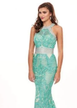 Rachel Allan - 6462 Crystal Embroidered Halter Mermaid Dress Formal Gowns 23 Rachel Allan - 6462 Crystal Embroidered Halter Mermaid Dress Formal Gowns