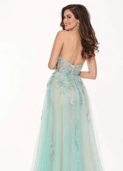 Rachel Allan - 6474 Embroidered Floral Illusion Corset Gown Formal Gowns