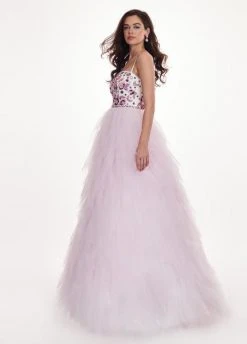 Formal Gowns Rachel Allan - 6479 Floral Beaded Layered Tulle Ballgown 9 Formal Gowns Rachel Allan - 6479 Floral Beaded Layered Tulle Ballgown
