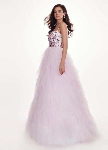Formal Gowns Rachel Allan - 6479 Floral Beaded Layered Tulle Ballgown 5 Formal Gowns Rachel Allan - 6479 Floral Beaded Layered Tulle Ballgown