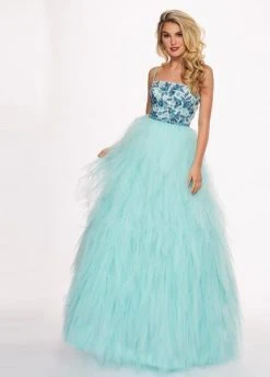 Formal Gowns Rachel Allan - 6479 Floral Beaded Layered Tulle Ballgown 8 Formal Gowns Rachel Allan - 6479 Floral Beaded Layered Tulle Ballgown