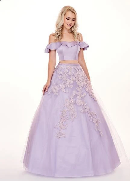 Rachel Allan - 6484 Two-Piece Asymmetrical Embroidered Ballgown 6 Rachel Allan - 6484 Two-Piece Asymmetrical Embroidered Ballgown