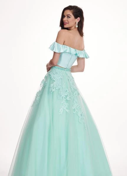 Rachel Allan - 6484 Two-Piece Asymmetrical Embroidered Ballgown 4 Rachel Allan - 6484 Two-Piece Asymmetrical Embroidered Ballgown