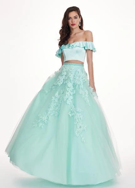 Rachel Allan - 6484 Two-Piece Asymmetrical Embroidered Ballgown 5 Rachel Allan - 6484 Two-Piece Asymmetrical Embroidered Ballgown