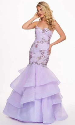 Formal Gowns Rachel Allan - 6485 Embellished Sweetheart Tiered Mermaid Gown