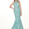 Formal Gowns Rachel Allan - 6496 High Halter Mermaid Evening Gown 1 Formal Gowns Rachel Allan - 6496 High Halter Mermaid Evening Gown