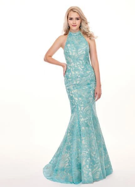Formal Gowns Rachel Allan - 6496 High Halter Mermaid Evening Gown 3 Formal Gowns Rachel Allan - 6496 High Halter Mermaid Evening Gown