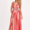 Rachel Allan - 6510 Beaded V-neck Stretch Satin A-line Dress Formal Gowns 2 Rachel Allan - 6510 Beaded V-neck Stretch Satin A-line Dress Formal Gowns