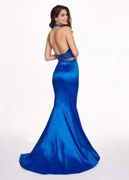 Rachel Allan - 6511 Beaded Halter Taffeta Two-Piece Mermaid Gown Formal Gowns 9 Rachel Allan - 6511 Beaded Halter Taffeta Two-Piece Mermaid Gown Formal Gowns