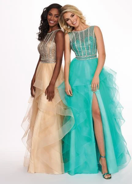 Formal Gowns Rachel Allan - 6512 Beaded Ruffle Tulle Ruffle High-Low Prom Dress 9 Formal Gowns Rachel Allan - 6512 Beaded Ruffle Tulle Ruffle High-Low Prom Dress