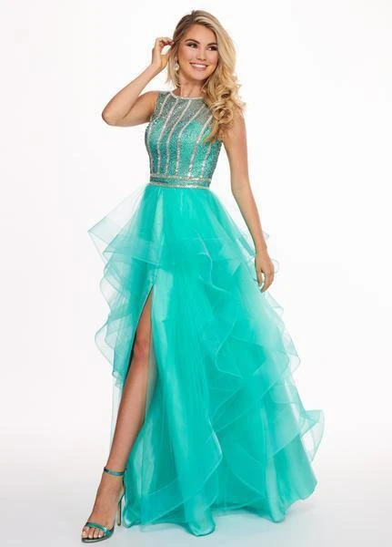 Formal Gowns Rachel Allan - 6512 Beaded Ruffle Tulle Ruffle High-Low Prom Dress 6 Formal Gowns Rachel Allan - 6512 Beaded Ruffle Tulle Ruffle High-Low Prom Dress