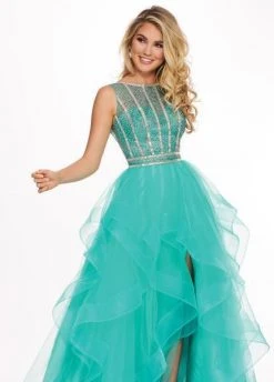 Formal Gowns Rachel Allan - 6512 Beaded Ruffle Tulle Ruffle High-Low Prom Dress 14 Formal Gowns Rachel Allan - 6512 Beaded Ruffle Tulle Ruffle High-Low Prom Dress