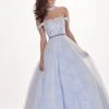Rachel Allan - 6516 Lace Accent Choker Off Shoulder Ballgown Formal Gowns