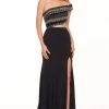 Rachel Allan - 6525 Beaded Off-Shoulder Jersey Trumpet Dress 1 Rachel Allan - 6525 Beaded Off-Shoulder Jersey Trumpet Dress