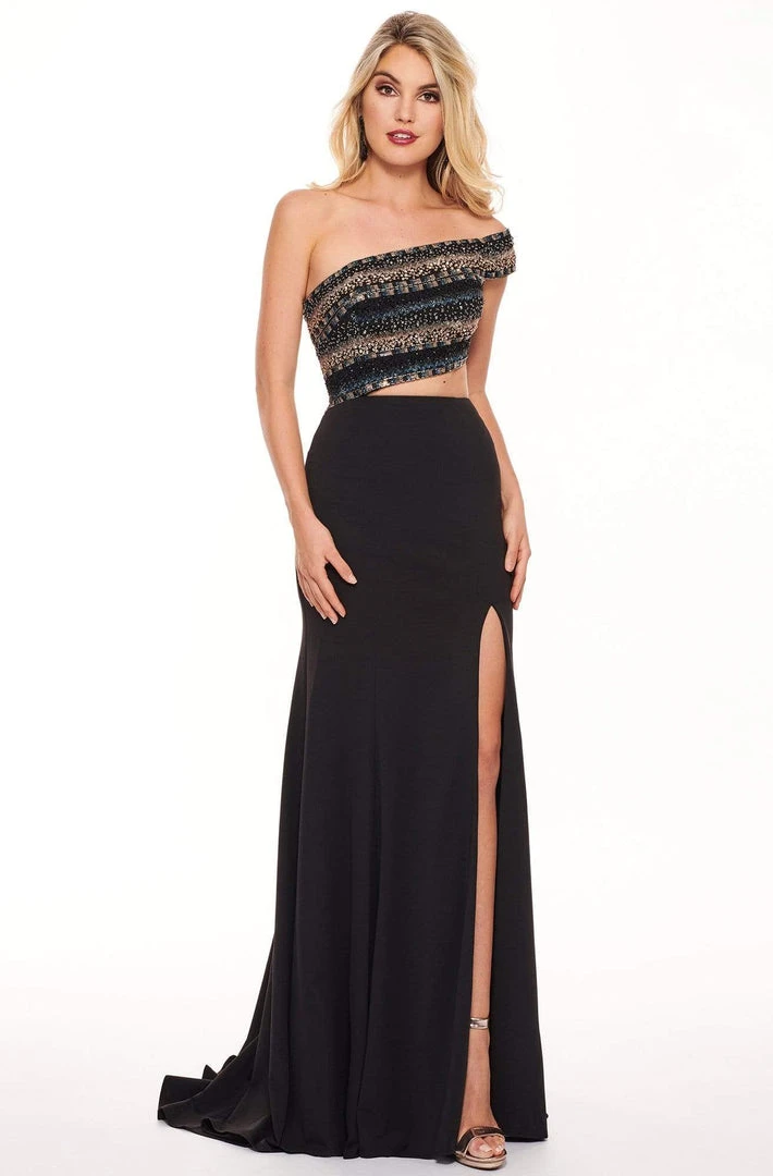 Rachel Allan - 6525 Beaded Off-Shoulder Jersey Trumpet Dress 3 Rachel Allan - 6525 Beaded Off-Shoulder Jersey Trumpet Dress