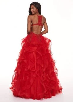 Rachel Allan - 6526 Embroidered Scoop Neck Ruffled Tulle Ballgown 9 Rachel Allan - 6526 Embroidered Scoop Neck Ruffled Tulle Ballgown