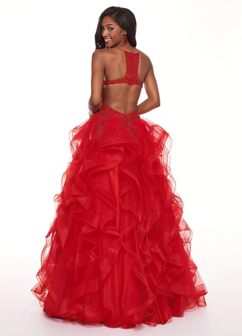 Rachel Allan - 6526 Embroidered Scoop Neck Ruffled Tulle Ballgown 6 Rachel Allan - 6526 Embroidered Scoop Neck Ruffled Tulle Ballgown