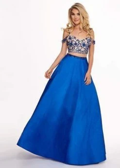 Rachel Allan - 6534 Two Piece Beaded Taffeta Ballgown Formal Gowns
