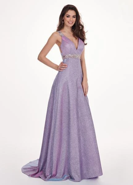 Formal Gowns Rachel Allan - 6547 Beaded Glitter Jersey A-Line Gown 3 Formal Gowns Rachel Allan - 6547 Beaded Glitter Jersey A-Line Gown
