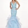 Rachel Allan - 6548 Plunging V-Neck Ruffled Mermaid Dress 2 Rachel Allan - 6548 Plunging V-Neck Ruffled Mermaid Dress